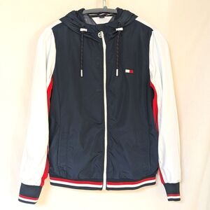 Tommy Hilfiger Windbreaker Jacket, blue/white, kids size M (10-12)